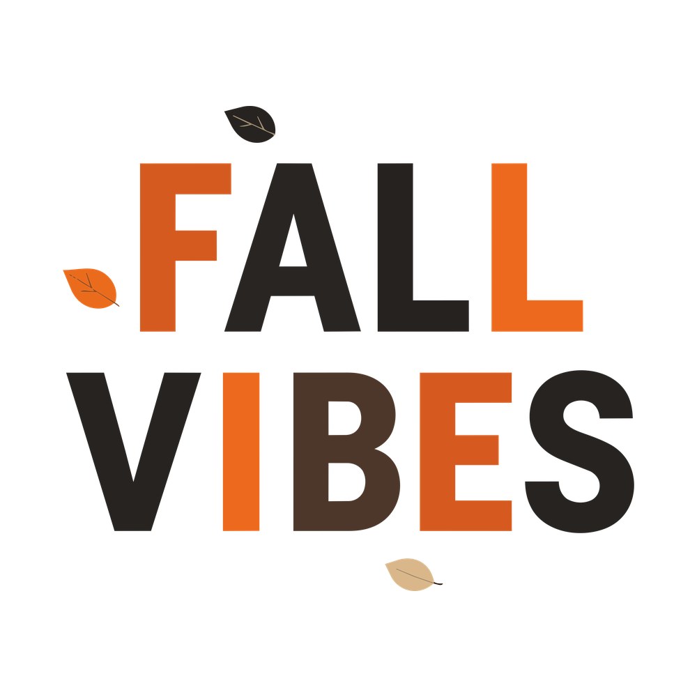 Fall Vibes Clipart SVG + PNG – SVG, PNG