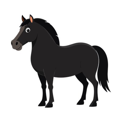Farm Horse Chunky Side SVG cut file