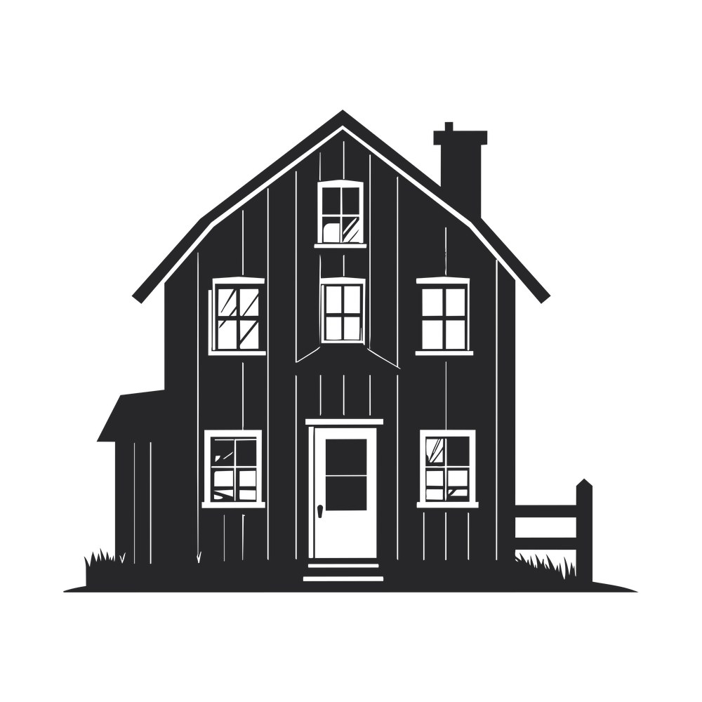 Farmhouse SVG cut file – SVG, PNG, DXF