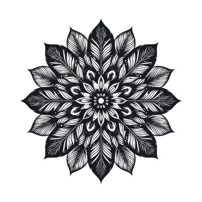 Feather Mandala SVG cut file