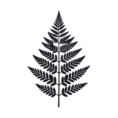 Fern Leaf Line SVG cut file