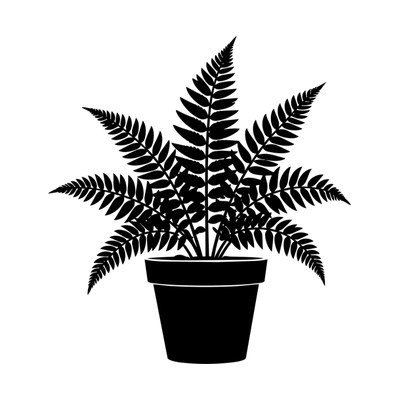 Fern Potted SVG cut file