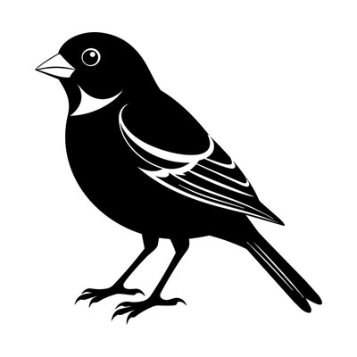 Finch Silhouette SVG cut file