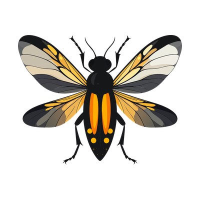 Firefly Bug Silhouette Front SVG cut file