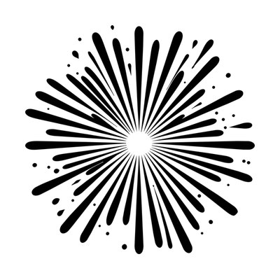 Firework Burst Stencil SVG cut file