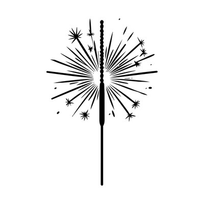 Fireworks Sparkler SVG cut file