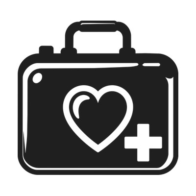 First Aid Kit Heart Side SVG cut file