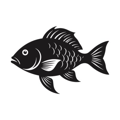 Fish Symbol Stencil Side SVG cut file