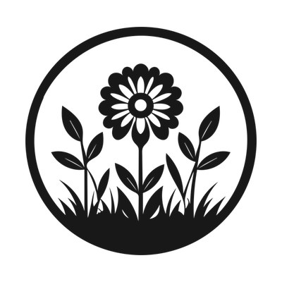 Flower Bed Badge SVG cut file