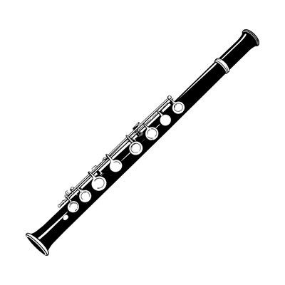 Flute Bold Front SVG cut file