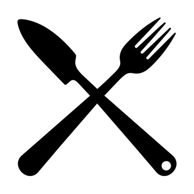 Fork Knife Crossed SVG cut file