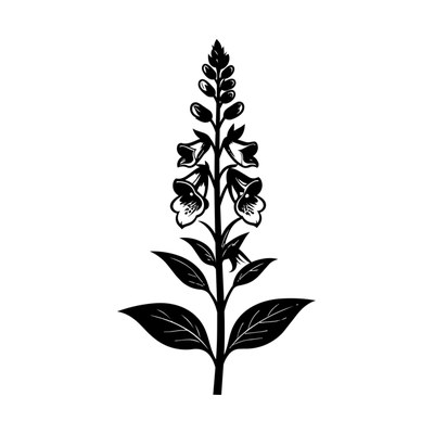 Foxglove Line SVG cut file