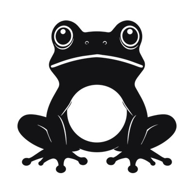 Frog Flaticon Front SVG cut file