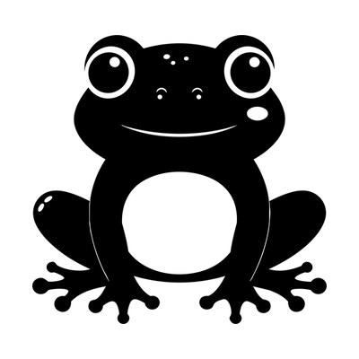Frog Kawaii Front SVG cut file