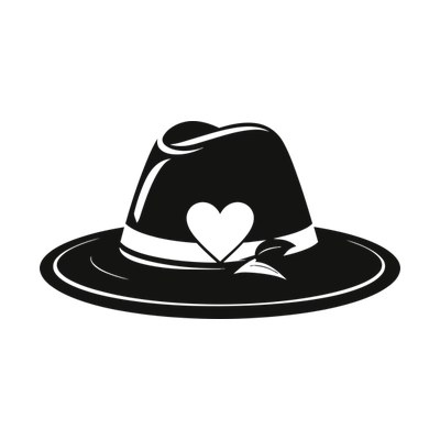 Garden Hat Heart Side SVG cut file