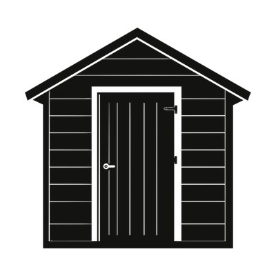 Garden Shed Geometric Front SVG cut file