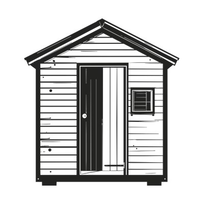 Garden Shed Minimal SVG cut file