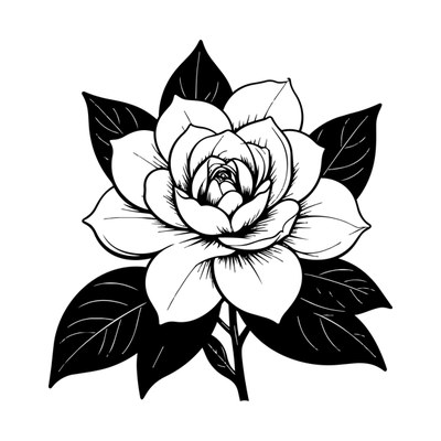 Gardenia Line SVG cut file