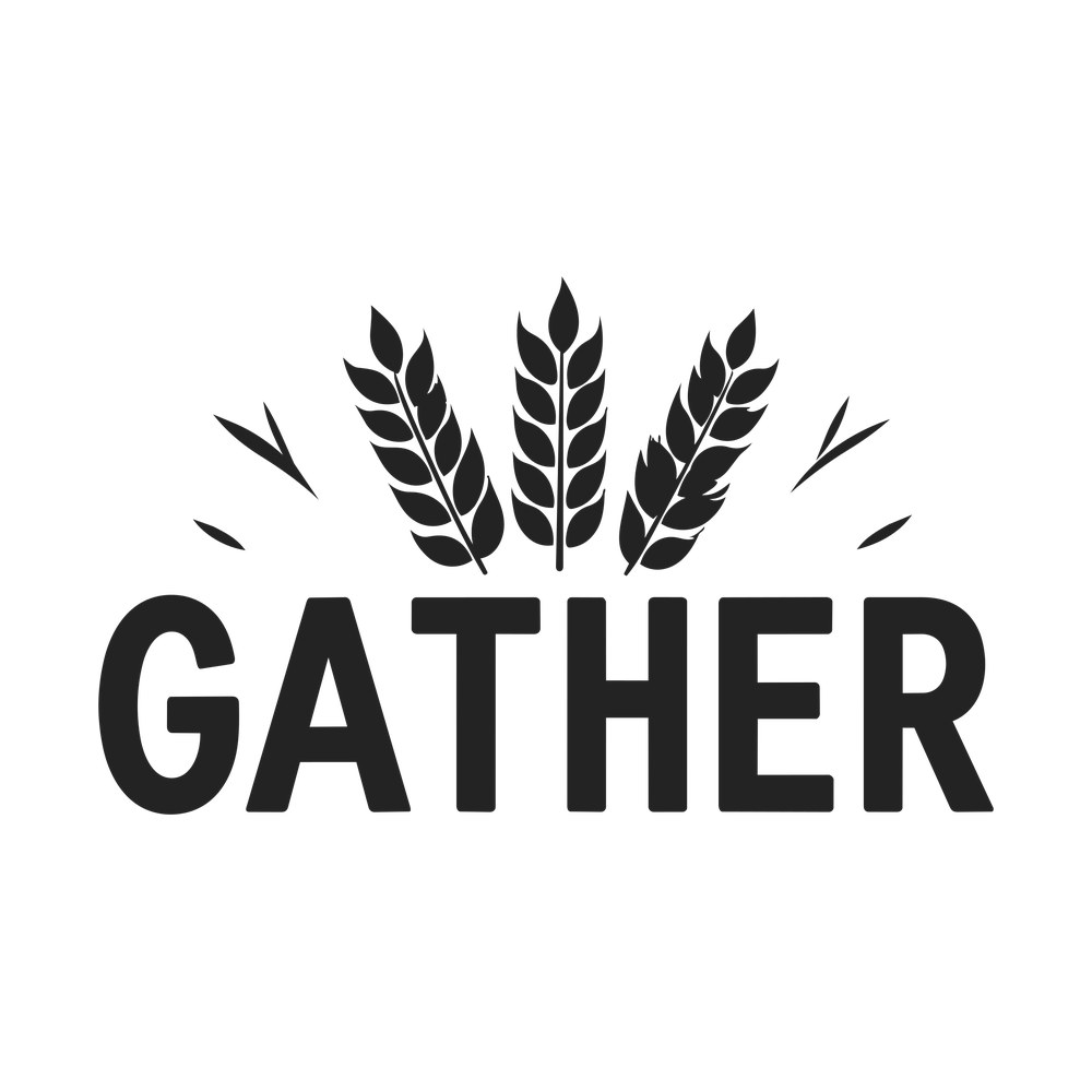 Gather SVG cut file – SVG, PNG, DXF