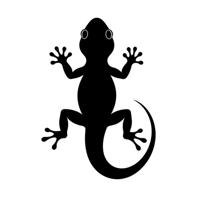 Gecko Flaticon Front SVG cut file