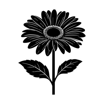Gerbera Leafframe Side SVG cut file