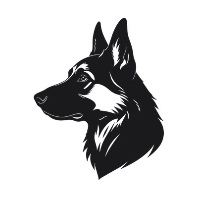 German Shepherd Silhouette SVG cut file
