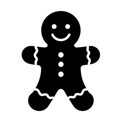 Gingerbread Man Plain SVG cut file
