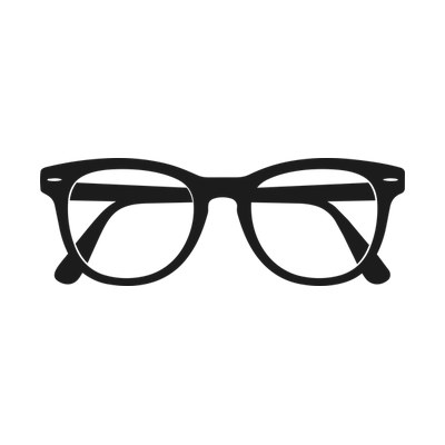 Glasses Badge Front SVG cut file
