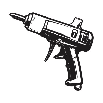 Glue Gun Thickline SVG cut file