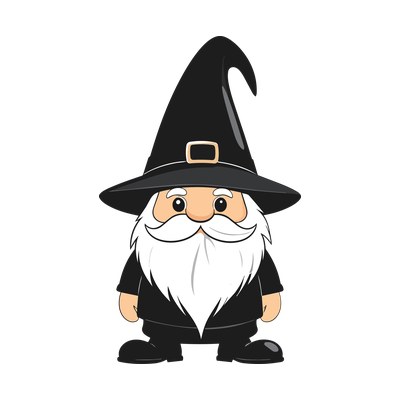 Gnome With Tall Hat Sticker SVG cut file