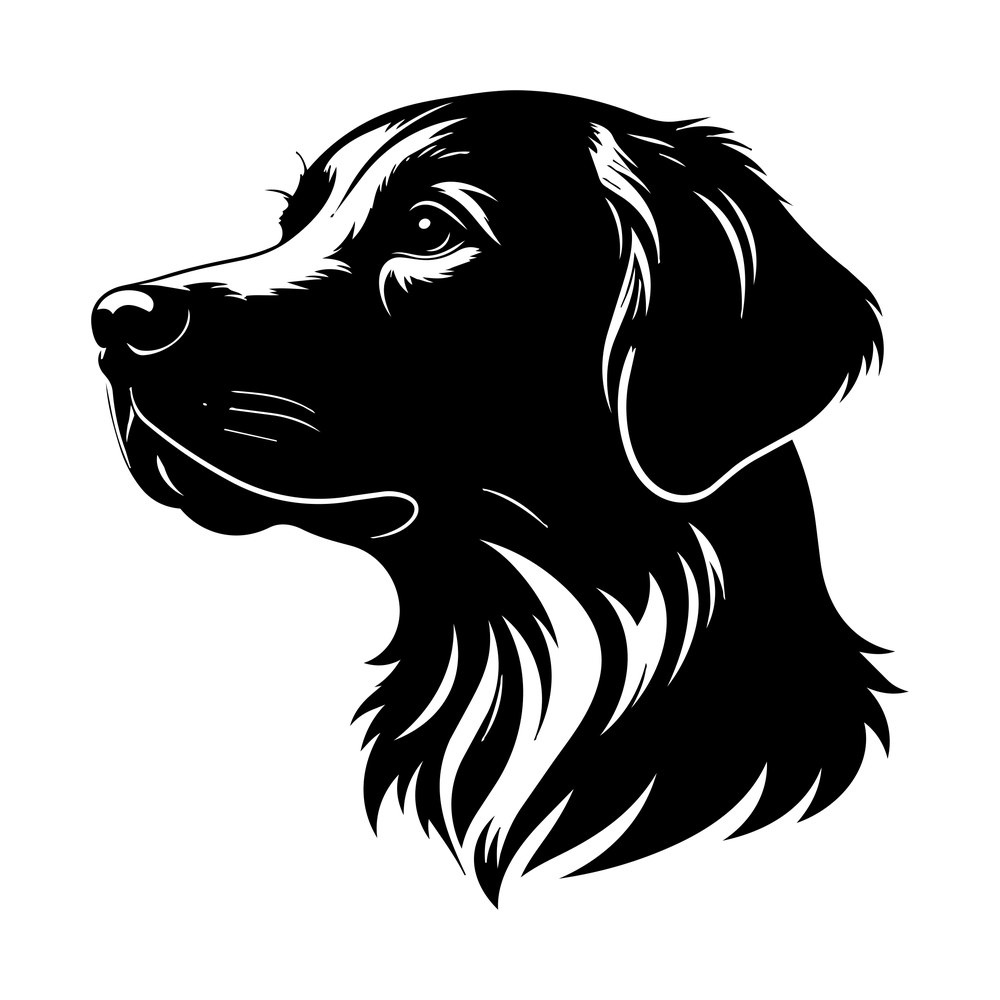 Golden Retriever Silhouette SVG cut file – SVG, PNG, DXF