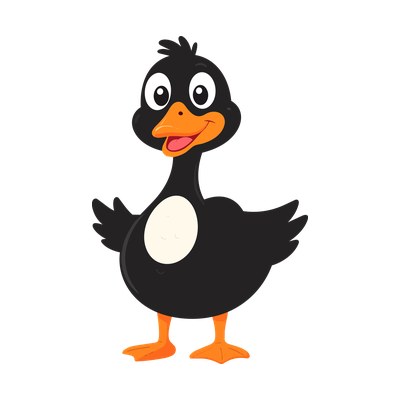 Goose Cartoon Front SVG cut file