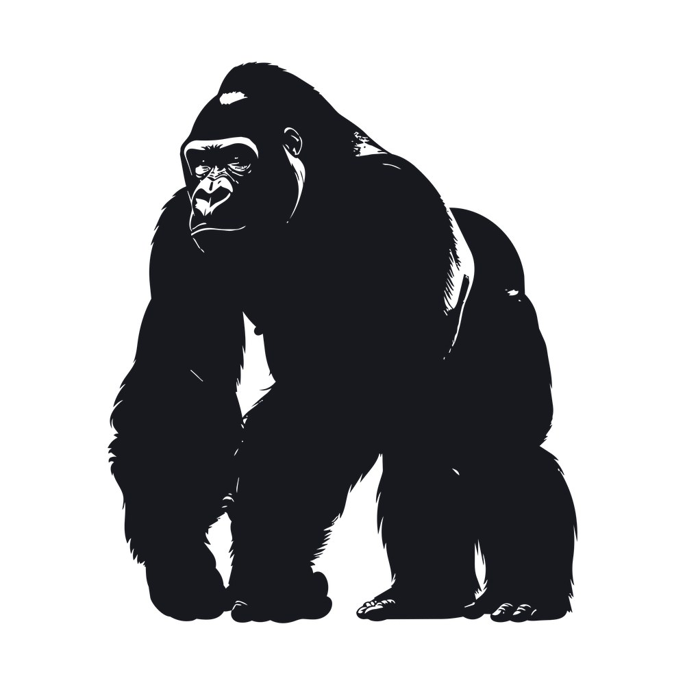 Gorilla SVG cut file – SVG, PNG, DXF