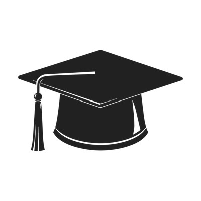 Graduation Cap Bold Side SVG cut file