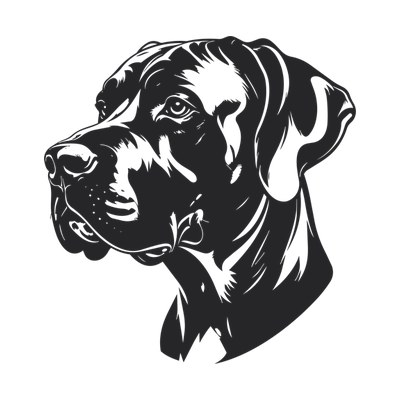 Great Dane Silhouette SVG cut file
