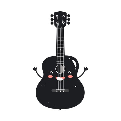 Guitar Cartoon SVG cut file
