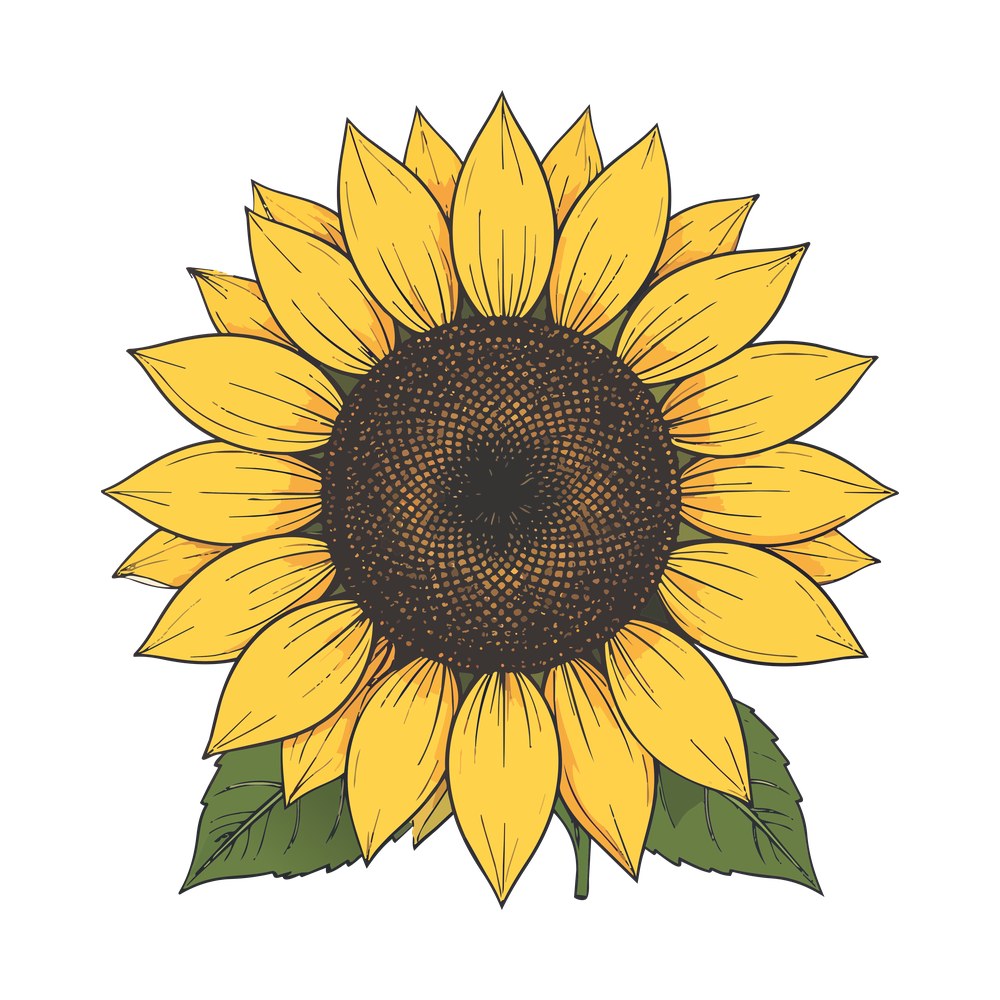 Half Sunflower Sublimation PNG + SVG – SVG, PNG