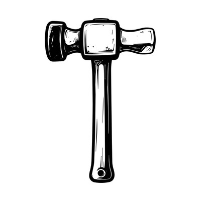 Hammer Doodle Front SVG cut file