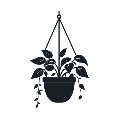 Hanging Plant Flaticon Front SVG cut file