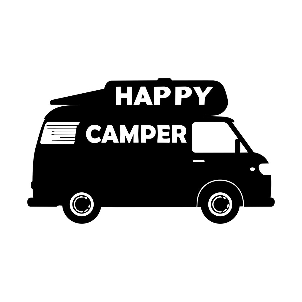 Happy Camper SVG cut file – SVG, PNG, DXF