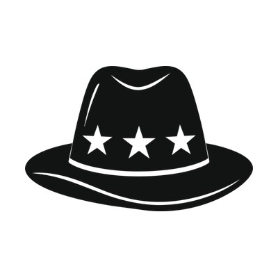 Hat With Stars Bold SVG cut file