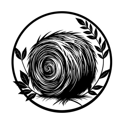 Hay Bale Leafframe Front SVG cut file