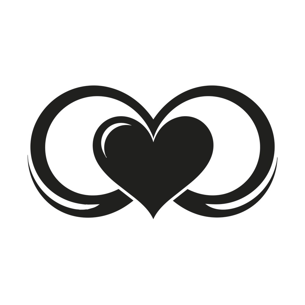 Heart Infinity SVG cut file – SVG, PNG, DXF