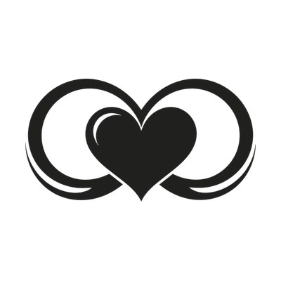 Heart Infinity SVG cut file
