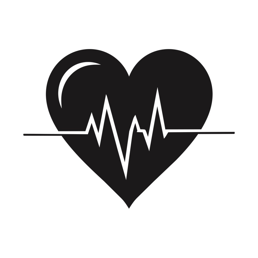 Heartbeat Line SVG cut file – SVG, PNG, DXF