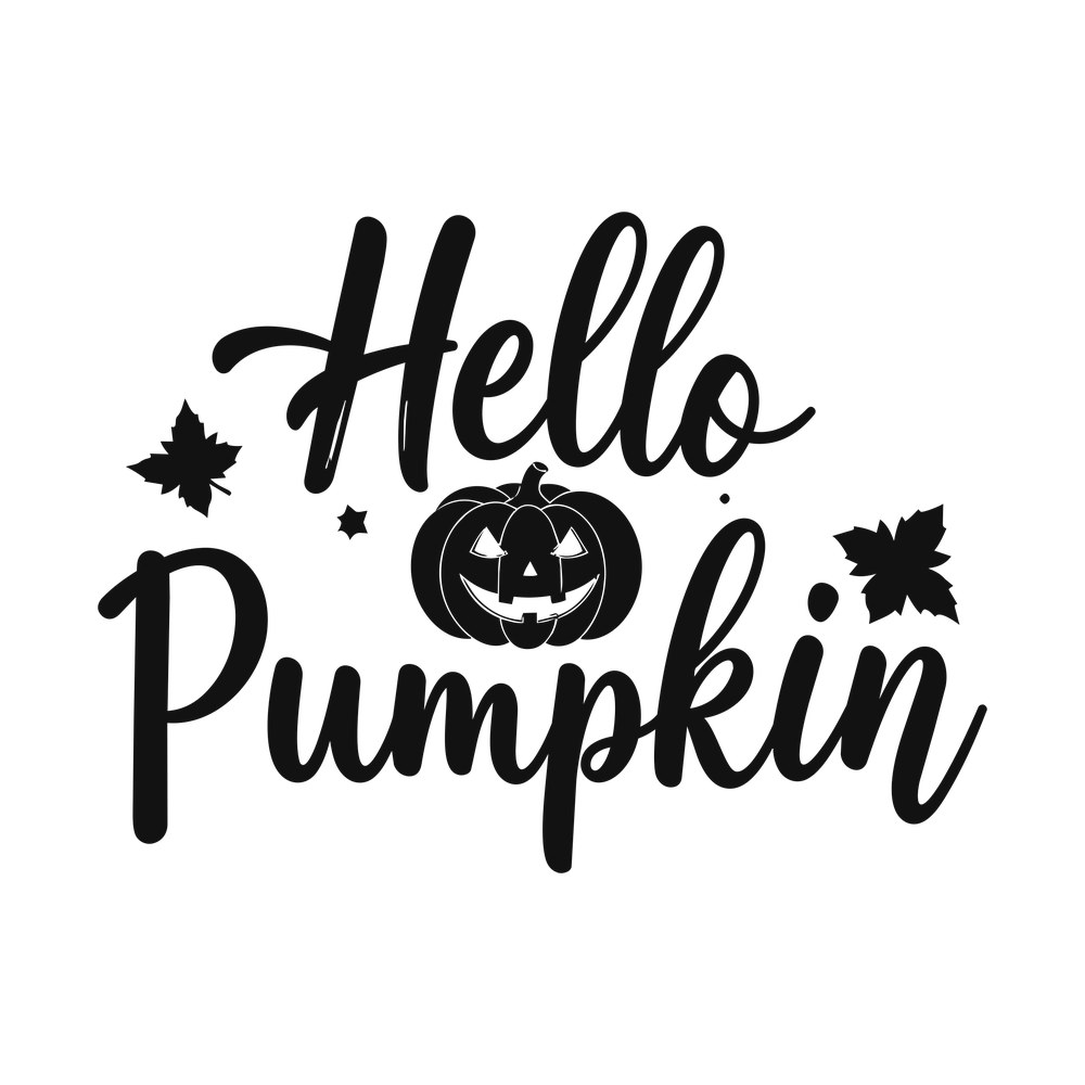 Hello Pumpkin SVG cut file – SVG, PNG, DXF