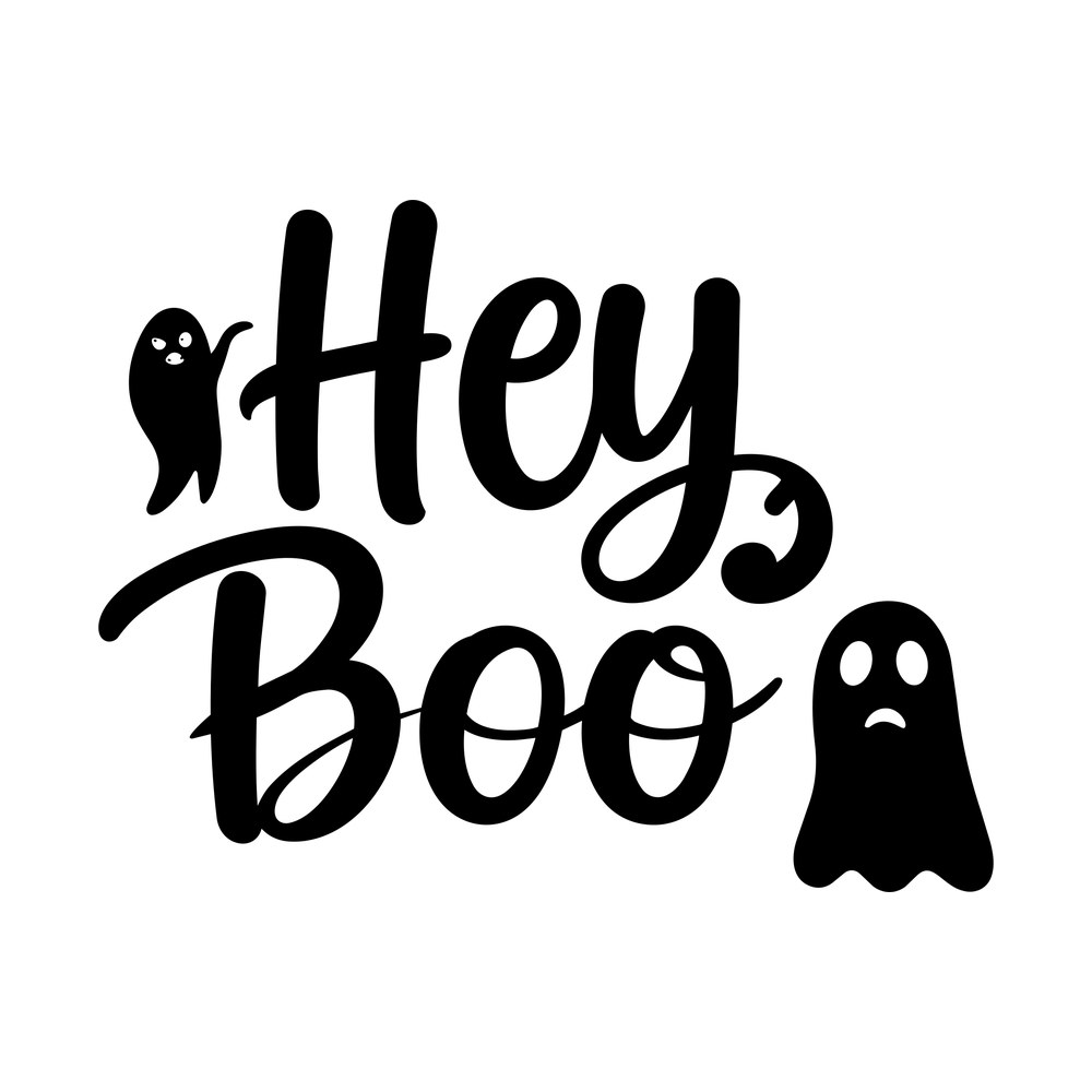 Hey Boo SVG cut file – SVG, PNG, DXF