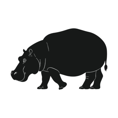 Hippo SVG cut file