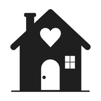 House With Heart Heart Front SVG cut file