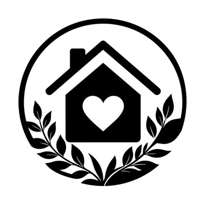 House With Heart Leafframe Side SVG cut file